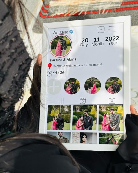 Instagram wedding photo frame