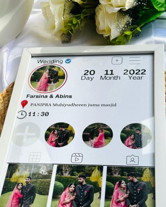 Instagram wedding photo frame