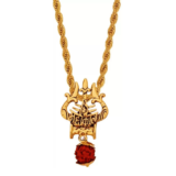 Om trishul damroo rudraksh with gold chain